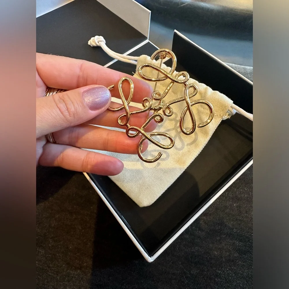Loewe Gold Signature Anagram pin  Reposhed from a reputable posher . Never worn